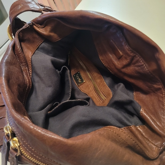 Treesje women's brown soft leather boho slouch shoulder/handbag - Picture 10 of 10